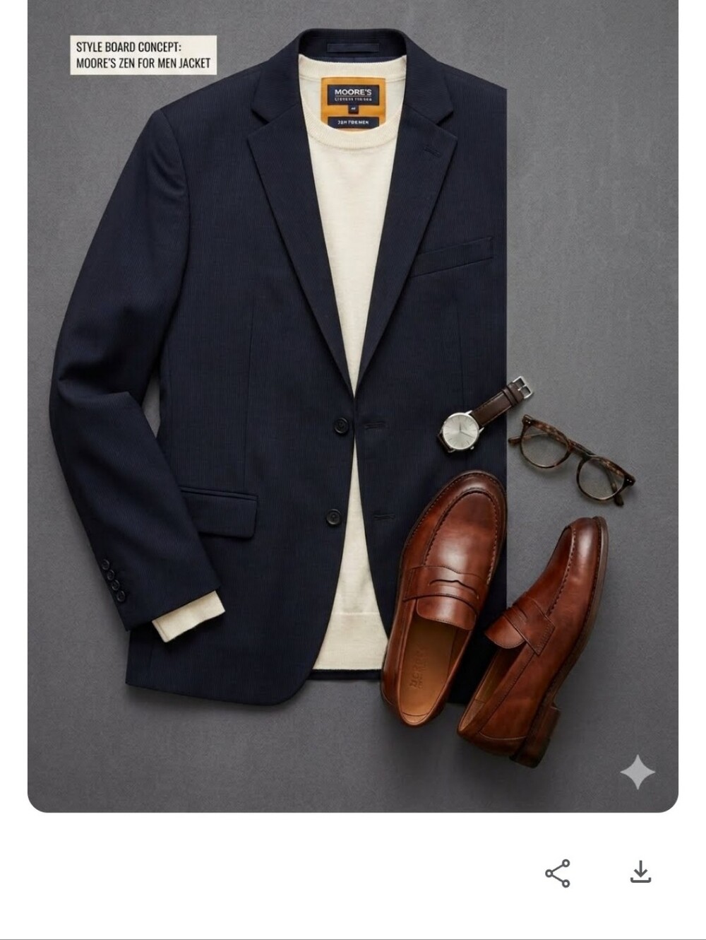 NWOT ZenforMen Navy Pinstripe Hand Tailored Jacket 44R. Designed In Italy.